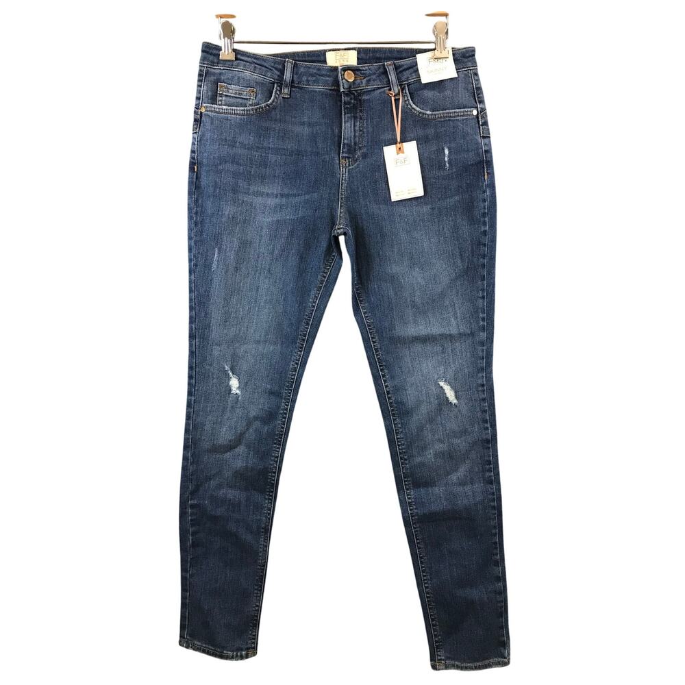 F&F F&F Push up jean‎ midwash skinny lowrise size 42R waist 32